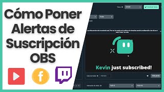 Como poner Alertas en OBS Streamlabs para Twitch Youtube Facebook 2024 [upl. by Derinna776]