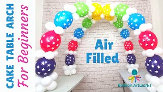 Cake Table Balloon Arch 🌈 Balloon Decoration for Cake Table [upl. by Eseneg976]