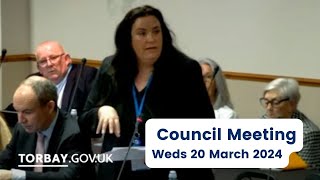 Torbay Council Extraordinary Council Meeting 20 March 2024 [upl. by Stuart]