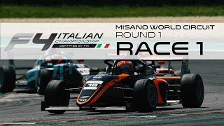 Italian F4 Championship  ACI Racing Weekend Misano round 1  Race 1 [upl. by Rehotsirk718]