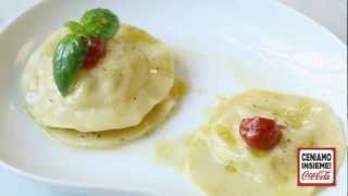 Ravioloni alle seppie e bufala [upl. by Nikolai]