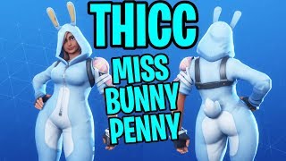 Officially The THICCEST Skin Fortnite EVER  THICC Miss Bunny Penny [upl. by Novyat]