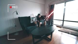 Stupid Jedi burns a room カイロレンのライトセーバーで遊んだ [upl. by Nywled]