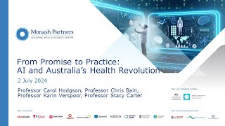 From Promise to Practice AI and Australia’s Health Revolution webinar [upl. by Oer]