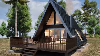 A Frame Tiny House  Small House  Modern House [upl. by Nwahsram599]