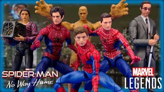 Marvel Legends SpiderMan No Way Home Holland Maguire Garfield Murdock MJ Sandman Hasbro Review [upl. by Sidnac]