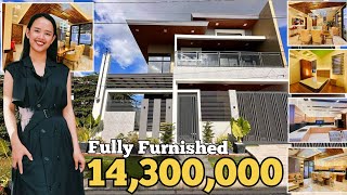 HOUSE TOUR 14 LUXURIOUS amp FULLY FURNISHED 2 STOREY MODERN HOUSE FOR SALE  LORAHousePh [upl. by Suiratnod]