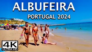 Albufeira 4K Portugal Walking tour  August 2021 [upl. by Meilen433]