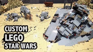 LEGO Jakku with Motorized Ships Star Wars [upl. by Afihtan]