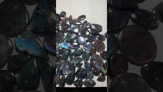 Purple and teal flash labradorite cabochon lot subscribe wholesale manufacturing handmade art [upl. by Aldon]