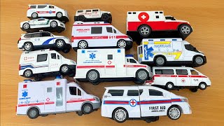 Various of Ambulance cars and fire engines run on slopes with sirens blaring [upl. by Novhaj236]