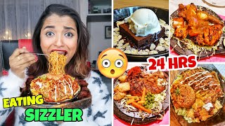 I Ate SIZZLERS for 24 Hours  Cooking CHINESE CHICKEN Sizzler at HOME  Best FOOD CHALLENGE India [upl. by Trisa]