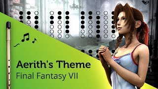 Aeriths Theme Final Fantasy VII on Tin Whistle D  tabs tutorial [upl. by Tull973]