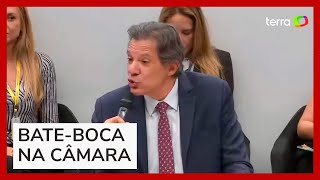 A Terra é redonda e vocês negam diz Haddad a deputado que o chamou de negacionista da economia [upl. by Akinot]