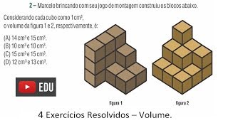 Exercícios de Volume  SARESP 6º e 7º anos [upl. by Koblas]