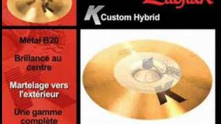 Cymbales Zildjian K Custom Hybrid La Boite Noire [upl. by Ecnahc]