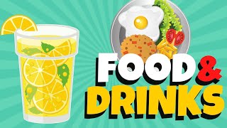 Food and Drinks in English  Learn English Vocabulary [upl. by Brockie]