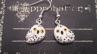 Polymer Clay Harry Potter Owl Earring Tutorial amp Giveaway [upl. by Cyrus449]