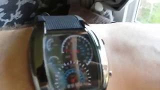 Max Speed LED Speedometer Car Watch REVIEW AND ON WRIST [upl. by Oinotnas]