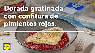 Dorada con confitura de pimientos rojos 🐟🌶  Recetas de Pescado  Lidl España [upl. by Illyes]