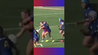 Grace Kukutai Lynfield College try for Knights in NSW Womens Premiership NRLWahine [upl. by Adaynek]