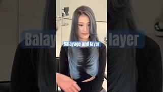 Balayage balayage khói xanh layercut balayage kieutocdep nhuomtoc [upl. by Eisus]