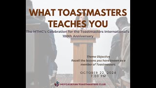 Meycauayan Toastmasters Club  October 22 2024  quotWHAT TOASTMASTERS TEACHES YOUquot [upl. by Mcgrody]