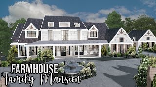 ROBLOX  Bloxburg Farmhouse Family Mansion Speedbuild  EXTERIOR ONLY  Ellvoi [upl. by Rekoob347]