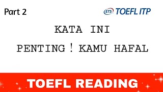 HD  KOSA KATA VOCAB ENGLISH PERSIAPAN TOEFL DLL BAGIAN 2 [upl. by Yeroc562]