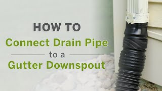 How to Connect Buried Drain Pipe to a Gutter Downspout with FlexDrain Flexible Adapters [upl. by Uziel]