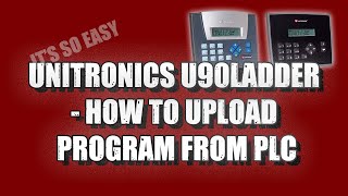 How to upload program from PLC  U90Ladder Unitronics Jazz [upl. by Yoccm]