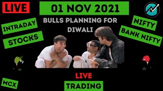 Live Intraday Trading on 1 Nov 2021  Nifty Trend Today  Banknifty Live Intraday Strategy Today [upl. by Iht471]