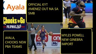 MYLES POWEL GINEBRA IMPORT ETO MGA BAGONG PBA TEAMS OFFICIAL KYT JIMENEZ OUT SA SMB [upl. by Quintie]