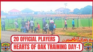 HEARTS OF OAK TRAINING DAY 1 NEW PLAYERS TRAINING TODAY [upl. by Pantia]