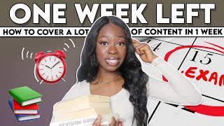 1 WEEK BEFORE GCSE  ALEVEL EXAMS  How to COVER a lot of EXAM CONTENT in 1 week [upl. by Bernardina]