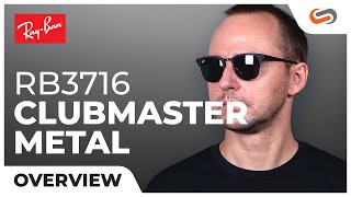 RayBan RB3716 Clubmaster Metal Overview  SportRx [upl. by Fromma]