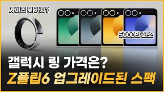 갤럭시 z플립6 z폴드6 갤럭시링 출시일 정보 등 [upl. by Nelsen]