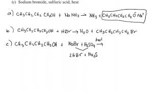 reaction of 1 butanol with different reagents [upl. by Aserehs613]