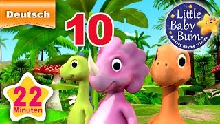 Zehn Dinosaurier  Und noch viele weitere Kinderlieder  von LittleBabyBum [upl. by Orlantha]