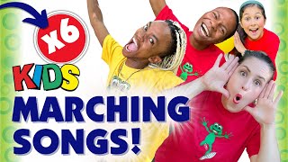 Kids Action Songs  x6 Marching Songs for preschool children [upl. by Rann]