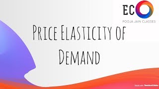 Price elasticity of demand  Class 12  BCom  BBA  CA [upl. by Names681]