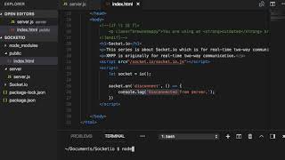 Socketio 002  Twoway communication between server and client browser [upl. by Brantley947]