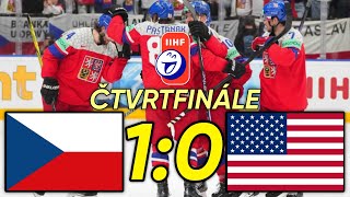 ČESKO vs USA  10  ČTVRTFINÁLE Mistrovství světa v hokeji 2024  SESTŘIH [upl. by Olocin]