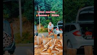 🪵Wood chopping 🪓🔥training🔥🪓3000g [upl. by Valoniah]