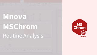 Mnova MSChrom  Routine analysis [upl. by Bandler398]