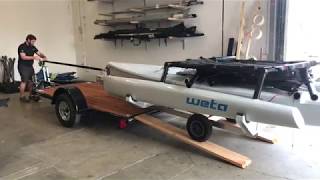 Weta Trimaran Trailer Loading [upl. by Einnej]