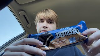 Peanut Butter Oreo Cakesters  Josh’s Food Review [upl. by Eey]