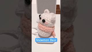 Snowman Bear Scarf Show crochet amigurumi diyornaments accessory [upl. by Odella]