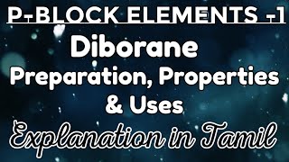 pBE10DiboranePreparationPropertiesUsespBlock Elements1Explanation in Tamilneettamil [upl. by Halvaard801]