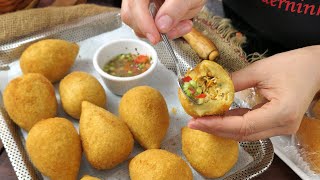 O SALGADO MAIS VENDIDO DO BRASIL COXINHA ESPECIAL DE BATATA [upl. by Durston219]